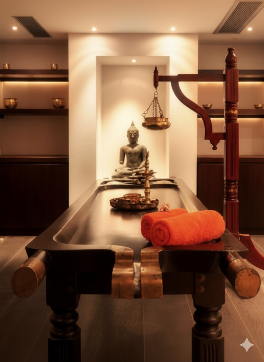 Traditional Siddha therapy room